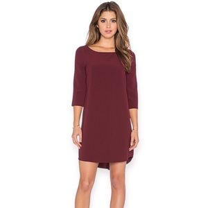 BB Dakota Devin Burgundy / Deep Red Wine Shift Dress size women's small